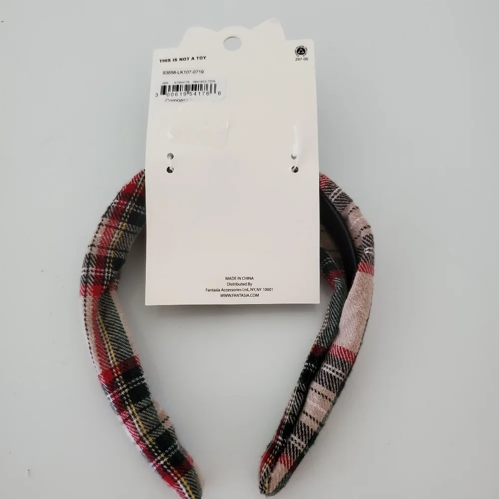 Christmas holiday plaid head band